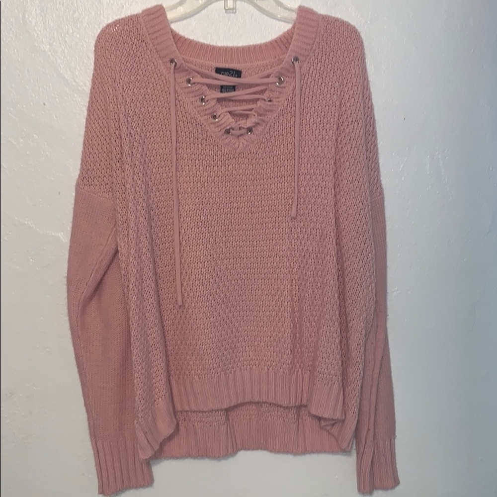 Pink knit sweater